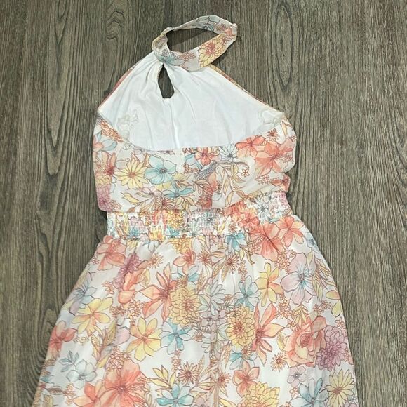 Maurices Womens Floral Halter Midi Dress Smocked Waistband Multicolor Size XS - Picture 9 of 9
